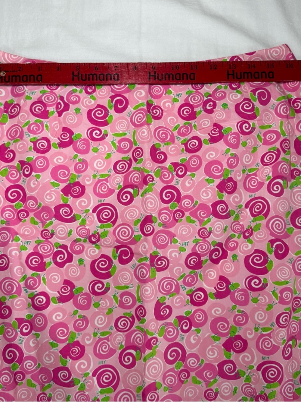 Vintage Lilly Pulitzer Skirt 12 Pink “Happy Snails” Cotton Resort Preppy Classic - Picture 2 of 10